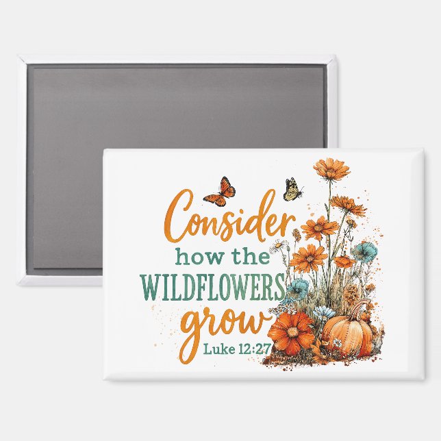 Luke 12:27 magnet (Vorderseite/Rückseite)