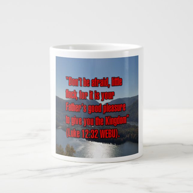Luke 12:32 WEBU Mug Jumbo-Tasse (Vorderseite)