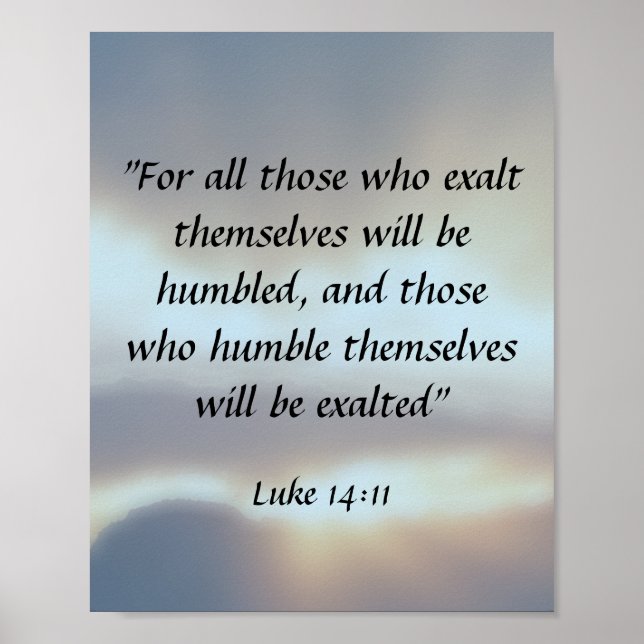 Luke 14:11 poster (Vorne)