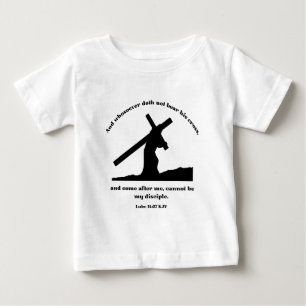 Luke 14:27 KJV Jesus Cross Christlich Bibel Verse Baby T-shirt