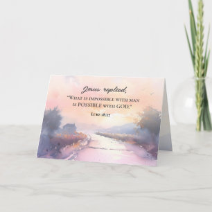 Luke 18:27 Jesus antwortete mit der Bibel Gottes a Karte