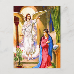 Luke 1:26-38 Gabriel bringt Mary News auf Postkart Postkarte