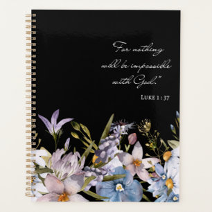Luke 1:37 Bibel Verse Wilde Blume Wasserfarbene Ku Planer