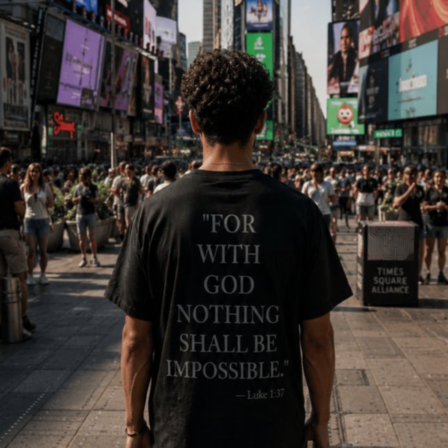 Luke 1:37 Bibelvers T-Shirt  (Von Creator hochgeladen)