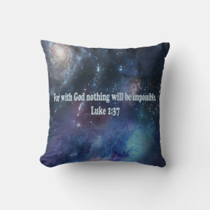 Luke 1:37 kissen