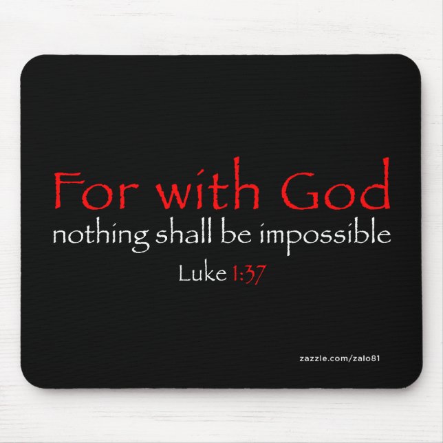 Luke-1:37 Mousepad (Vorne)