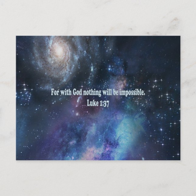 Luke 1:37 postkarte (Vorderseite)