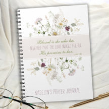 Luke 1:45 Gesegnet ist sie Wildblume Gebet Journal