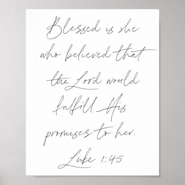 Luke 1:45 poster (Vorne)
