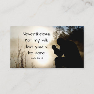 Luke 22:42 Nicht mein Wille, sondern euer seid get Visitenkarte