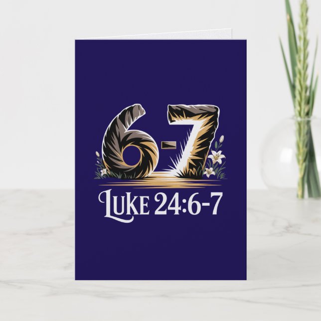 Luke 24:6-7 Easter Card Risen Savior Scripture  Karte (Vorderseite)