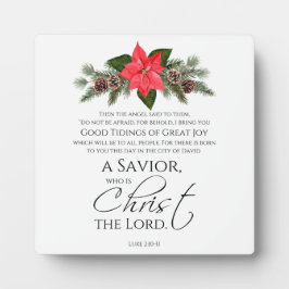 Luke 2:10-11 Gute Nachricht Poinsettia Weihnachten Fotoplatte