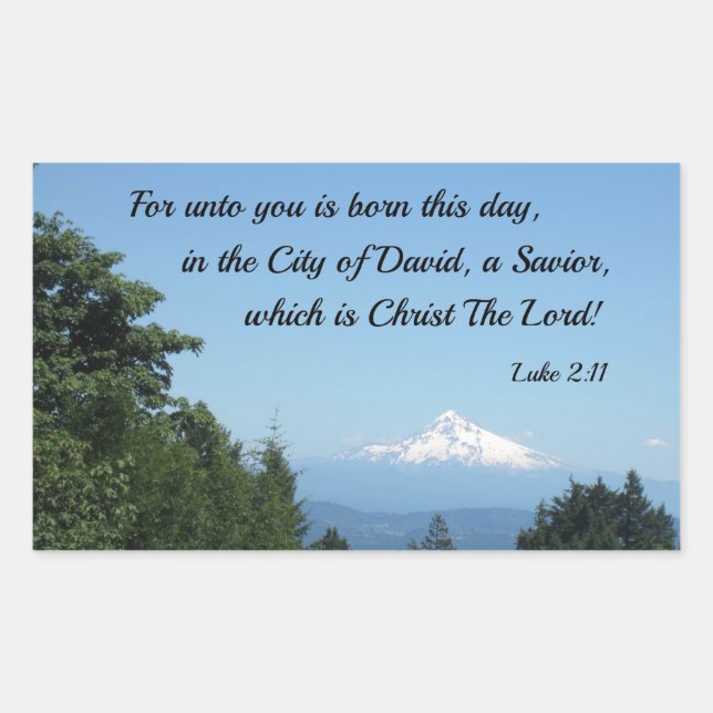 Luke 2:11 Denn für euch ist heute geboren... Rechteckiger Aufkleber (Vorderseite)