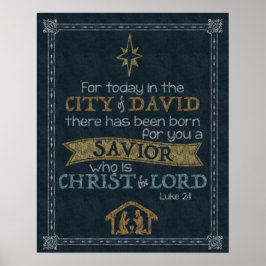 Luke 2:11 Halbpension Art 16x20 Poster