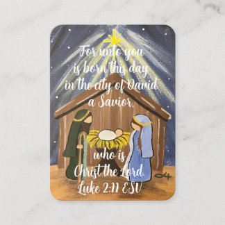 Luke 2:11 Kripture Business Cards Visitenkarte