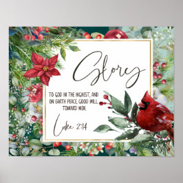 Luke 2:14, Herrlichkeit an Gott im Höchsten, Weihn Poster