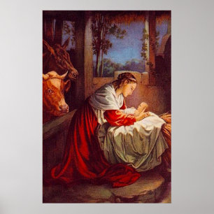 Luke 2:1-7 Jesus ist in Bethlehem Geboren Poster