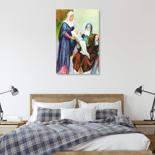 Luke 2:25-35 Simeon sieht Gottes Erlösung Leinwand (Insitu (Schlafzimmer))