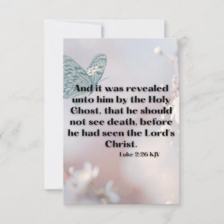 Luke 2:26 KJV Bibelschrift Pic Begrüßung Karte