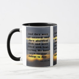 Luke 5:26 KJV Bibelschrift Pic Two-Tone Tasse