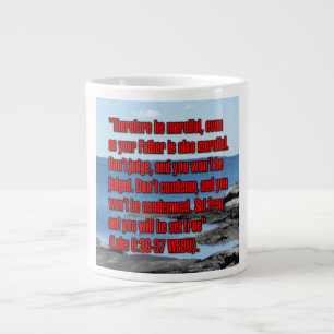 Luke 6:36-37 WEBU-Tasse Jumbo-Tasse