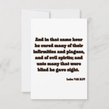 Luke 7:21 KJV Bibelschrift Gruß