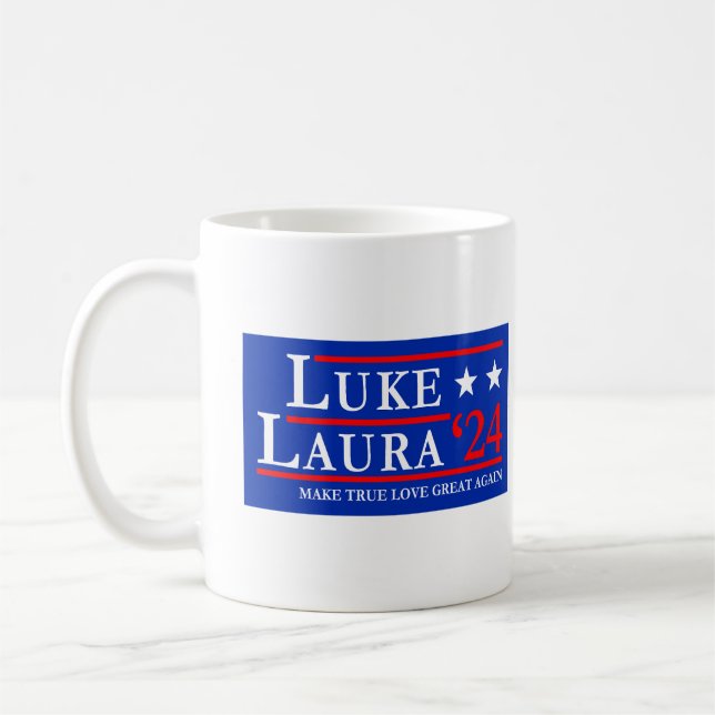 Luke and Laura 2024 True Love Candidates Kaffeetasse (Links)