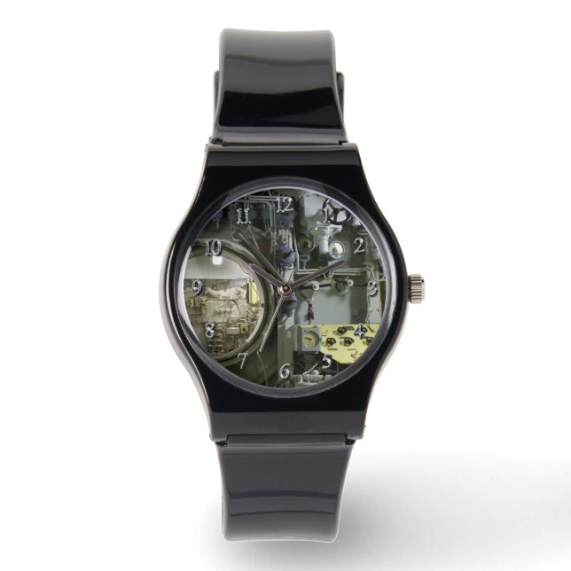 Luke auf einem alten Retro-U-Boot Armbanduhr (Vorderseite)