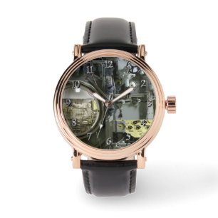 Luke auf einem alten Retro-U-Boot Armbanduhr