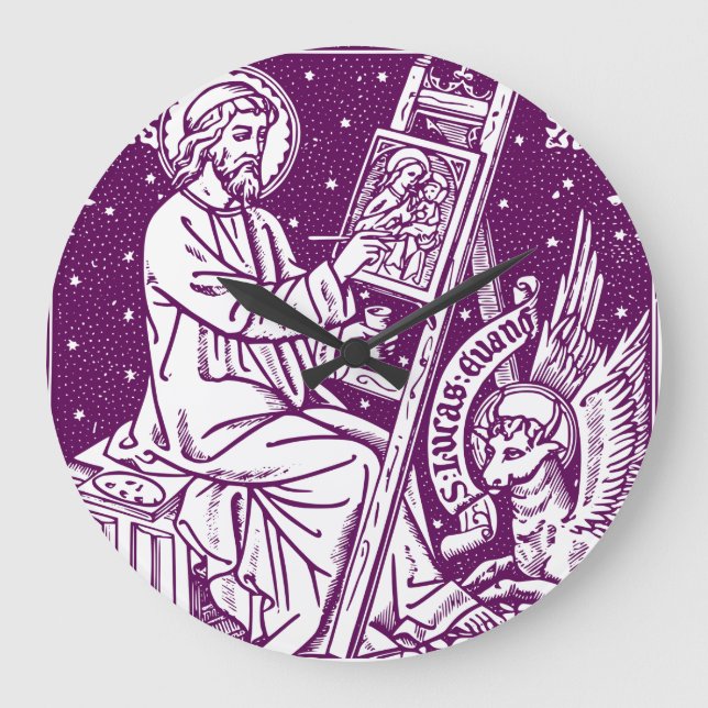 Luke der Evangelist Große Wanduhr (Vorderseite)