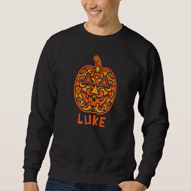 Luke Halloween Zucker-Schädel Sweatshirt (Vorderseite)
