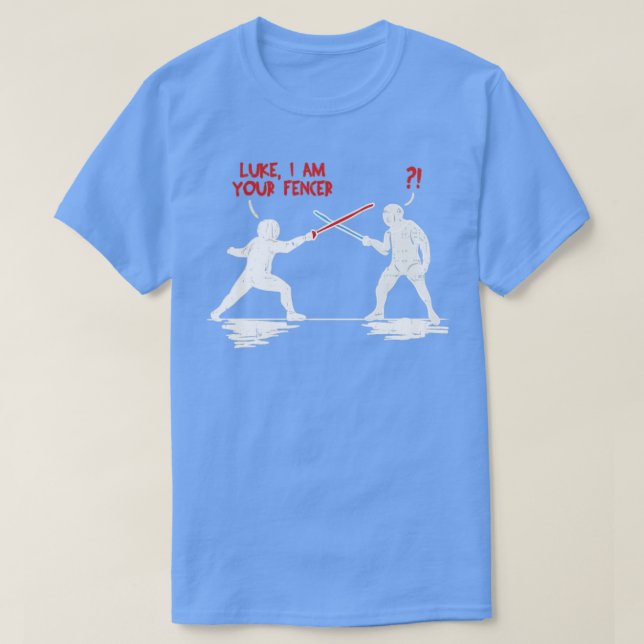 luke i am Fencer fencing duel Sabre Geschenk T-Shirt (Design vorne)