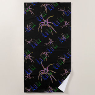 Luke-Namen mit Spinnen, Strandtuch