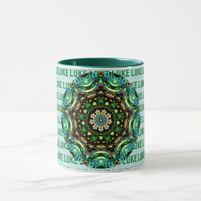 LUKE ~ Personalisierte Paua Muschel Tasse ~ (Zentrum)
