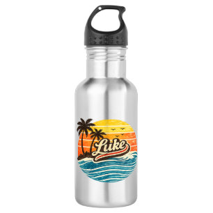 Luke Retro-Sonnenuntergangs-Name-Design Edelstahlflasche