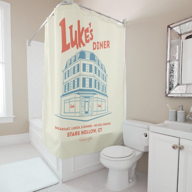 Luke’s Diner Stars Hollow Design Duschvorhang (Beispiel)