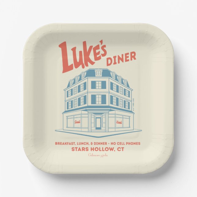 Luke’s Diner Stars Hollow Design Pappteller (Vorderseite)