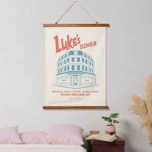Luke’s Diner Stars Hollow Design Wandteppich Mit Holzrahmen