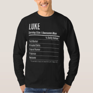 Luke Serving Size Nutrition Label Kalorien T-Shirt