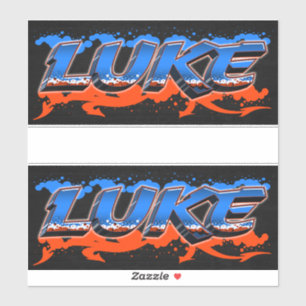 Luke Vorname Name Graffiti Aufkleber Sticker