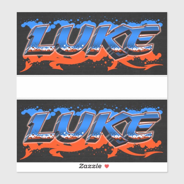 Luke Vorname Name Graffiti Aufkleber Sticker (Blatt)