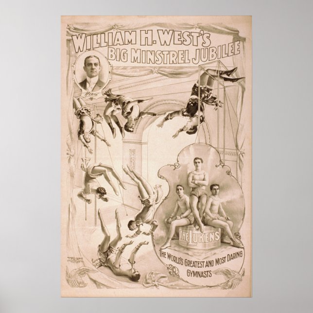Luken Gymnist Aerialist Act VAUDEVILLE Poster (Vorne)