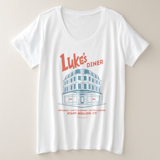 Luke's Diner Stars Hollow Design Große Größe T-Shirt (Design vorne)