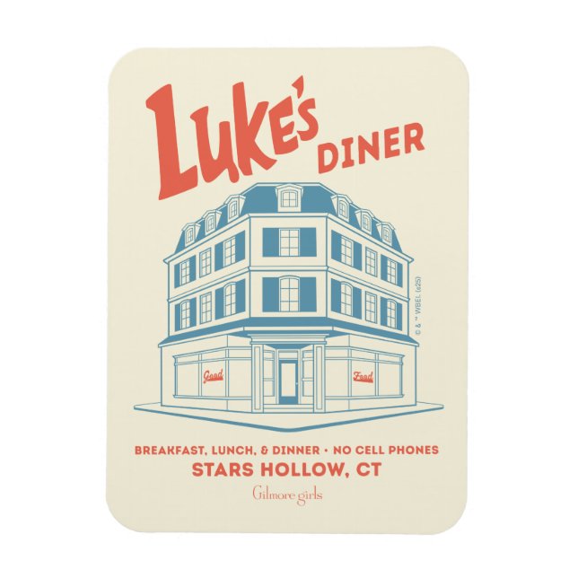 Luke's Diner Stars Hollow Design Magnet (Vertikal)