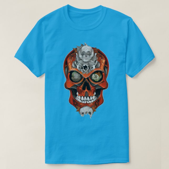 LUKS Skull T - Shirt Psychedelic (Design vorne)