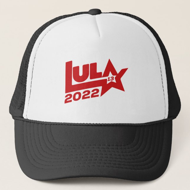 Lula 2022 13 PT Präsidentin Brasil Truckerkappe (Vorderseite)