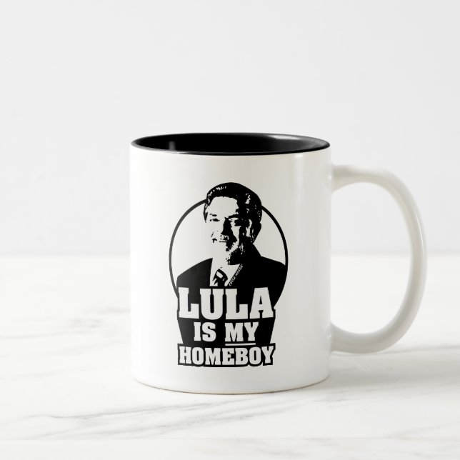 Lula da Silva ist mein Homeboy! Zweifarbige Tasse (Rechts)