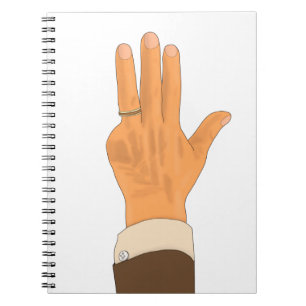 Lulas links Hand Notizblock