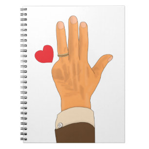 Lulas verlassen Hand und Herz Notizblock