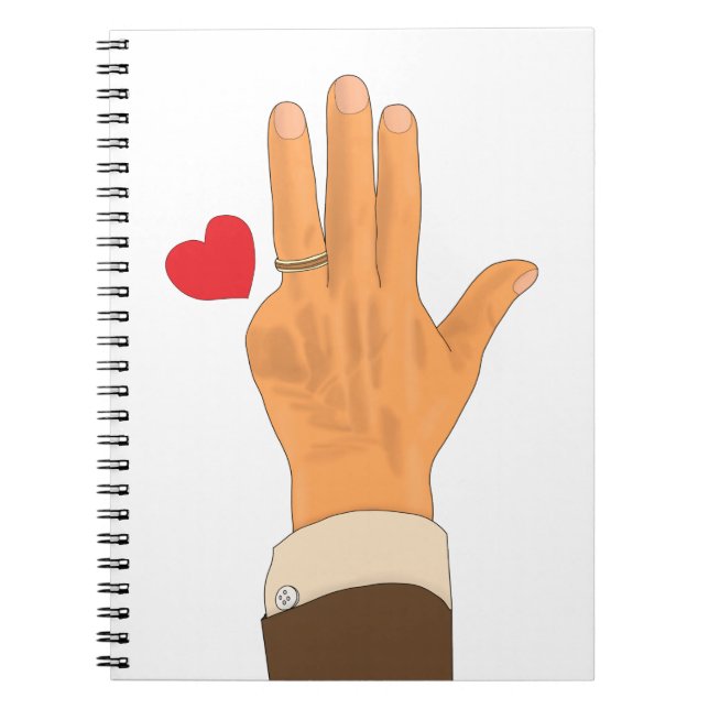 Lulas verlassen Hand und Herz Notizblock (Vorderseite)